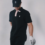 Men's Bunkie Polo - Black/Pink