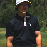 Men's Bunkie Polo - Black/Pink