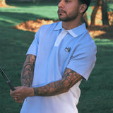 Men's Hunter Polo - Baby Blue/White