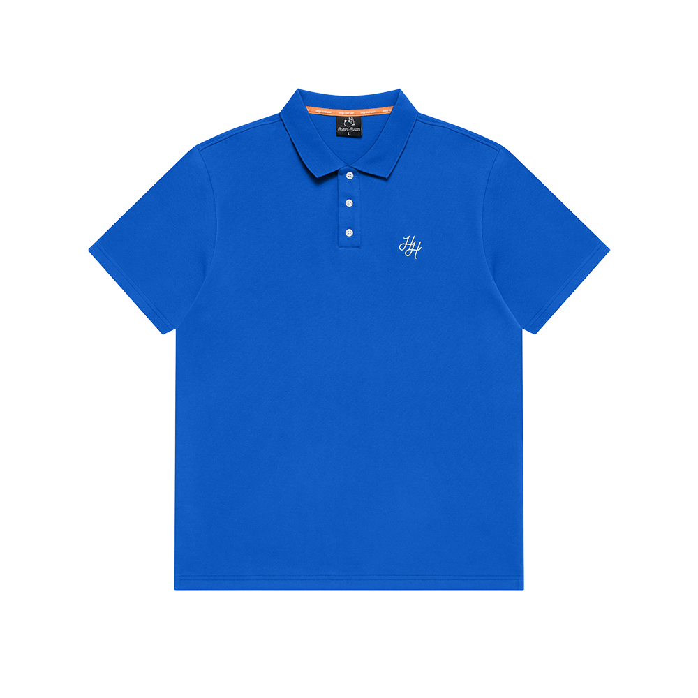 Blue polo shirt with HH embroidery