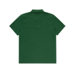 Green polo shirt on a white background