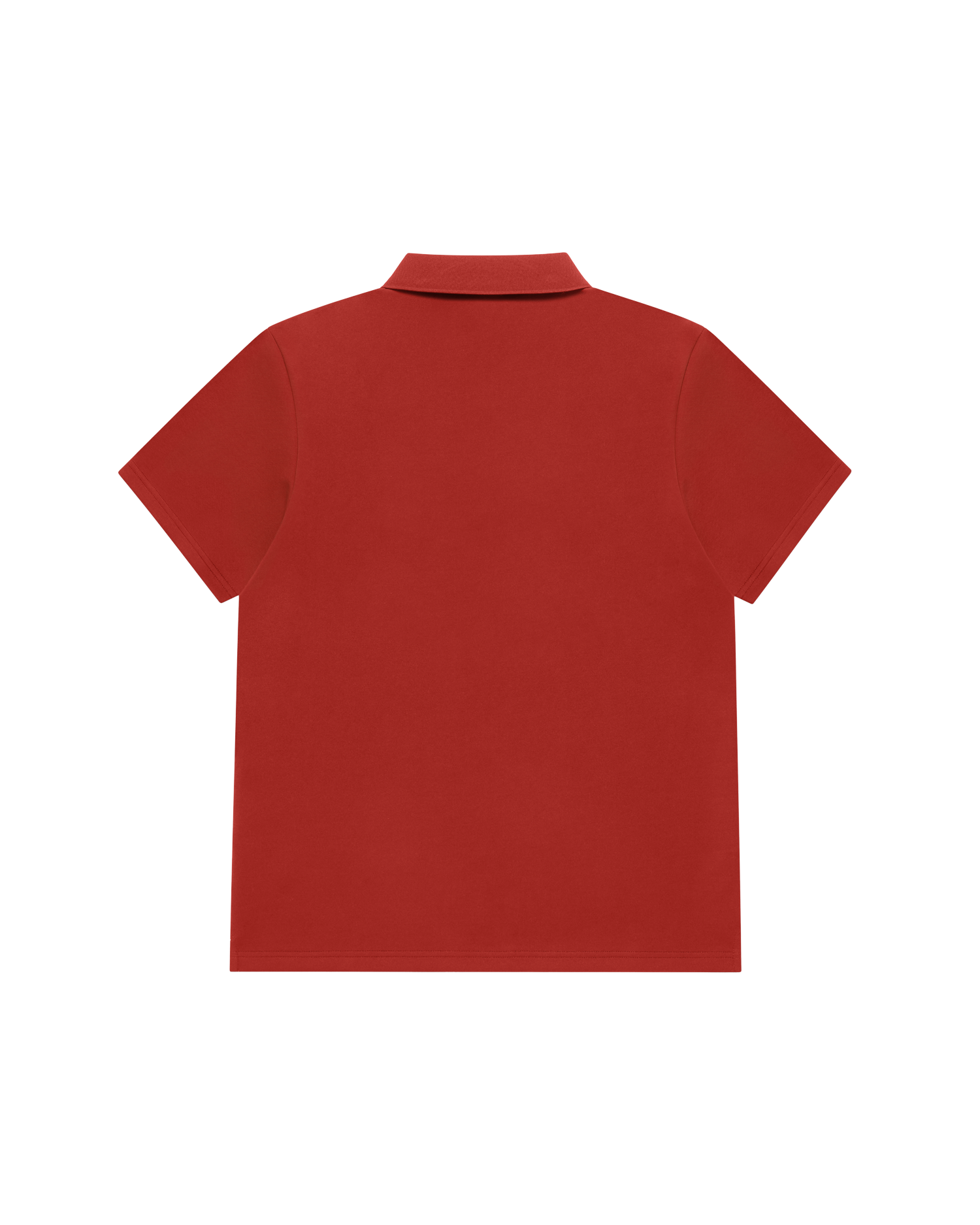 Red polo shirt on a white background