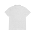 Grey polo shirt on a white background