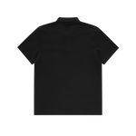 Black polo shirt on a white background